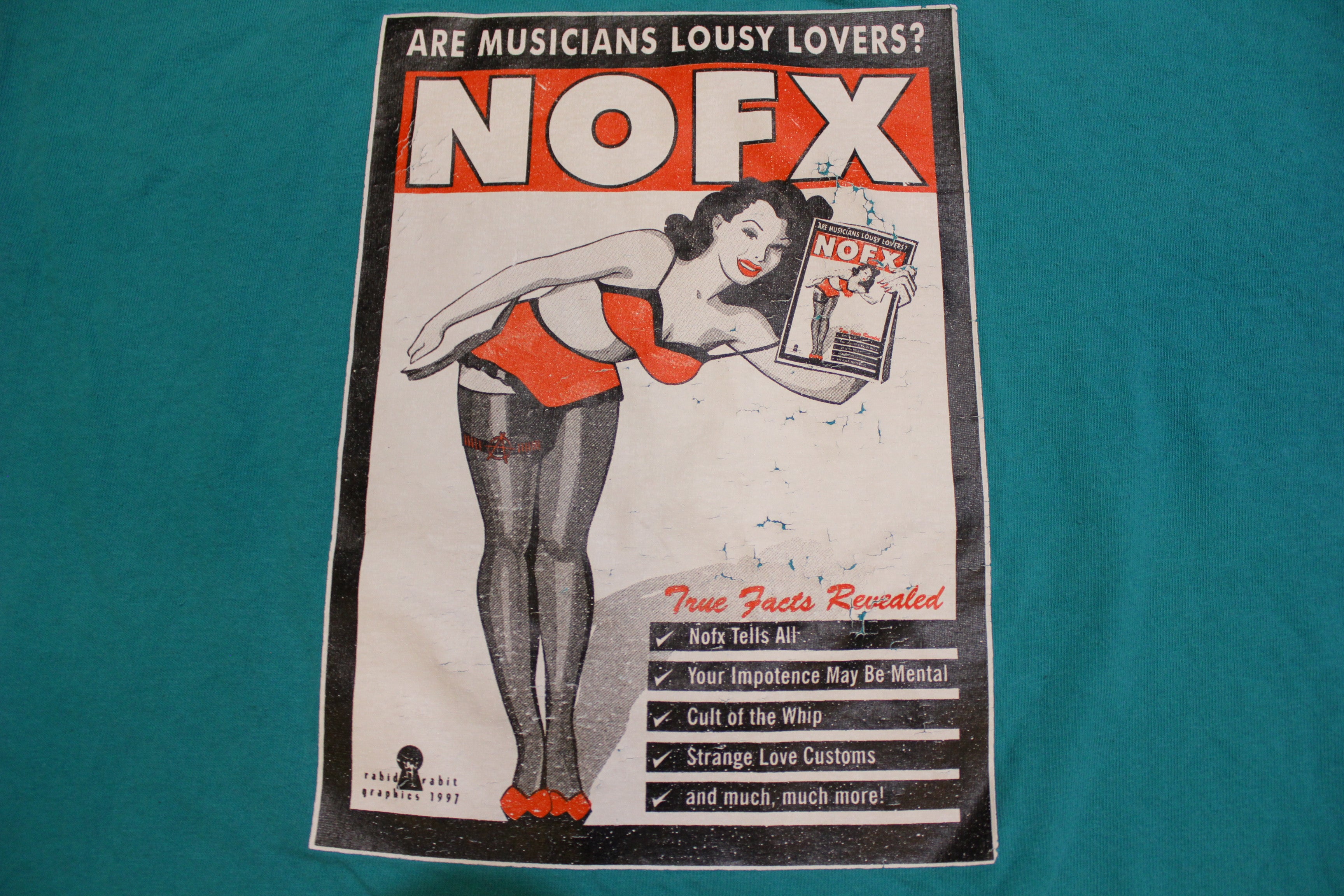 NOFX Saved My Sex Life Vintage 90's 1997 Musicians Lousy Lovers T