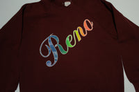 Reno Vintage 90's Sparkle Print FOTL Tourist Crewneck Sweatshirt