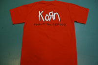 Korn 1998 Vintage 90's Follow The Leader Red Metal Skull T-Shirt