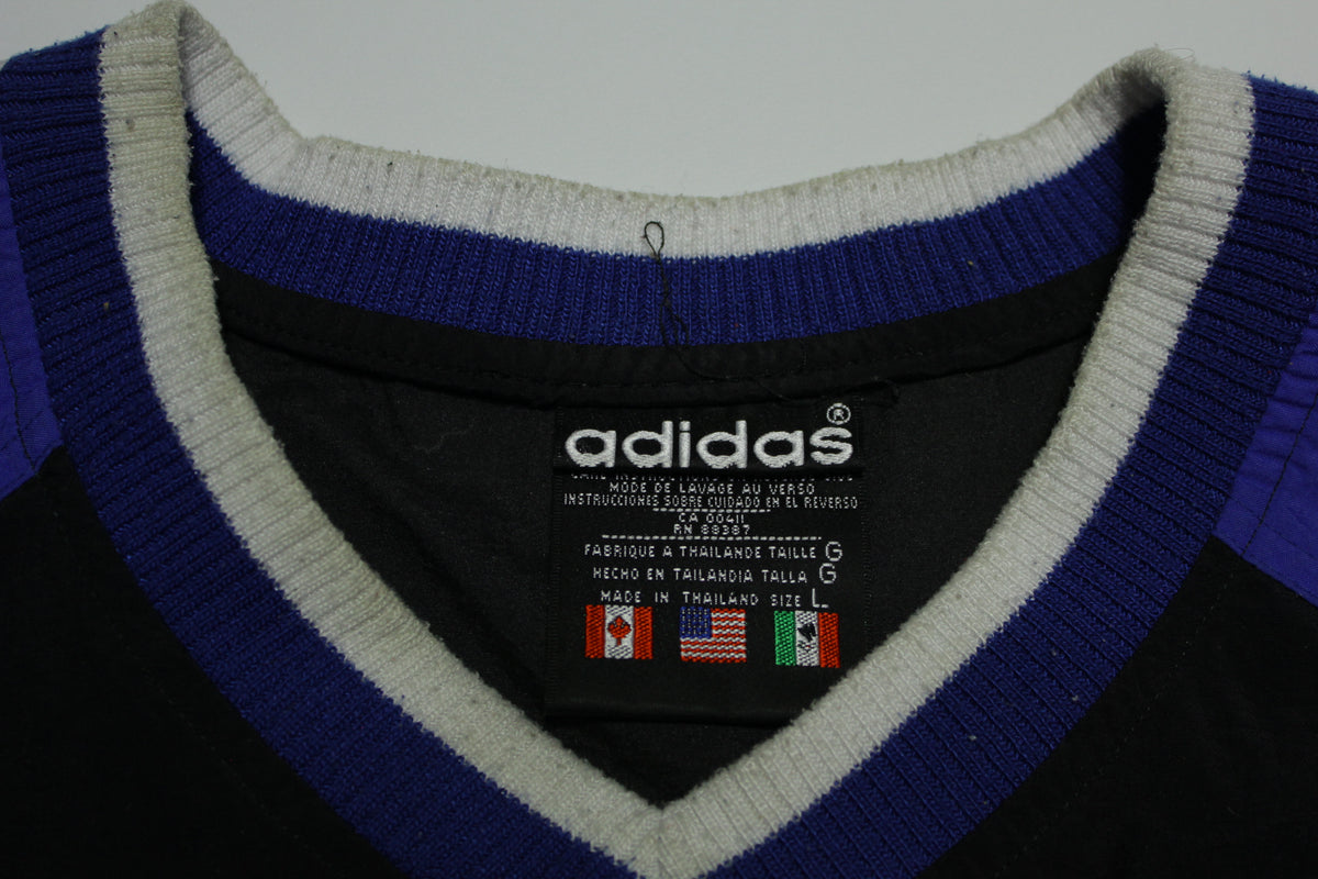 Adidas Vintage 90's Three Striped Pullover Windbreaker Track Jacket