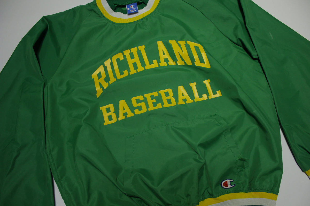 Champion varsity baseball jacket in green