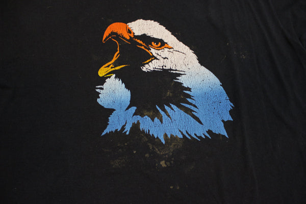 Bald Eagle Ronnies Two Front East Moline Single Stitch Vintage 80's T-Shirt
