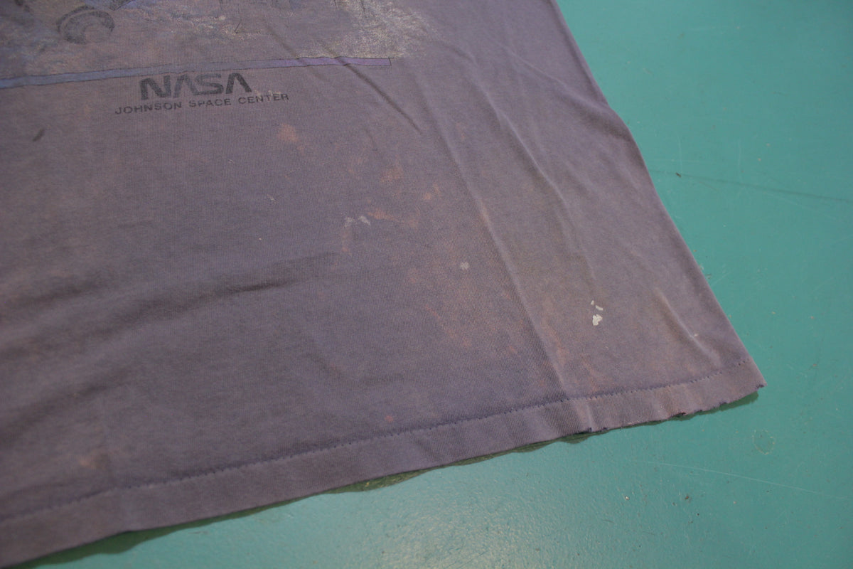 Nasa Johnson Space Center History of Space Flight Single Stitch Vintage 80's T-Shirt