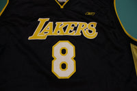 Reebok Vintage Los Angeles Lakers Kobe Bryant #8 Black GOLD Jersey Size M "RARE"