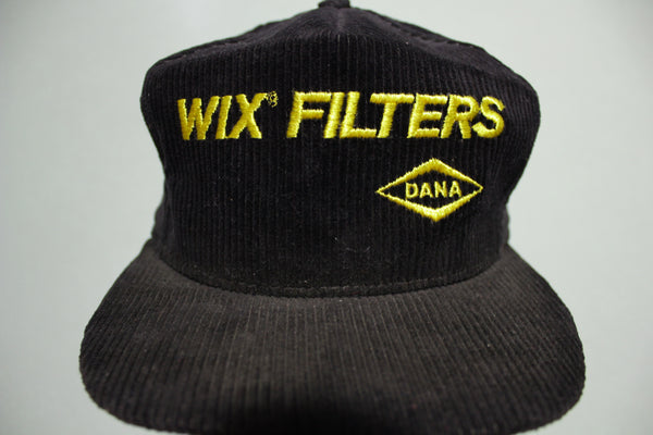 Wix Filters Dana Corduroy Vintage 80's Adjustable Back Snapback Hat
