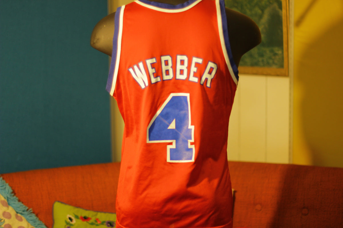 Vintage Washington Bullets #4 Chris Webber Authentic CHAMPION Jersey Size 40 XL