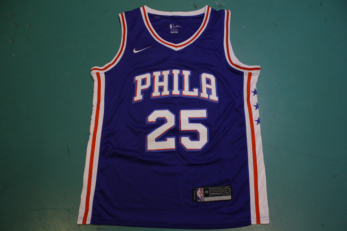 Nike Philadelphia 76'ers Ben Simmons 25 White Jersey. 