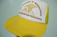 Magic Mushrooms Coast Mt. Resources Vintage 80's Adjustable Back Snapback Hat