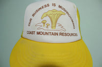 Magic Mushrooms Coast Mt. Resources Vintage 80's Adjustable Back Snapback Hat