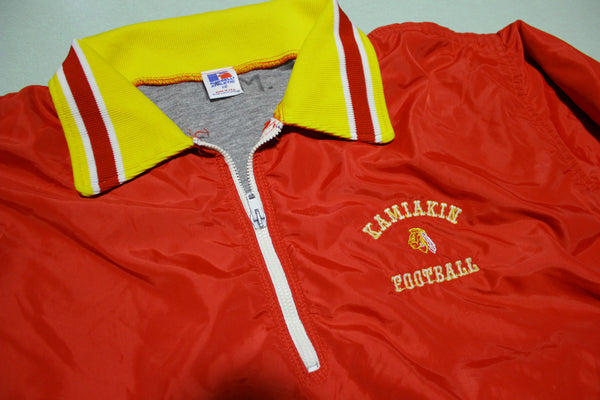 Kamiakin Braves Vintage 80's Pullover Red Blank Kanye West Quarter Zip Jacket