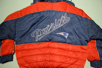New England Patriots Pro Player NFL Experience Vintage 90's Puffer Hooded Jacket