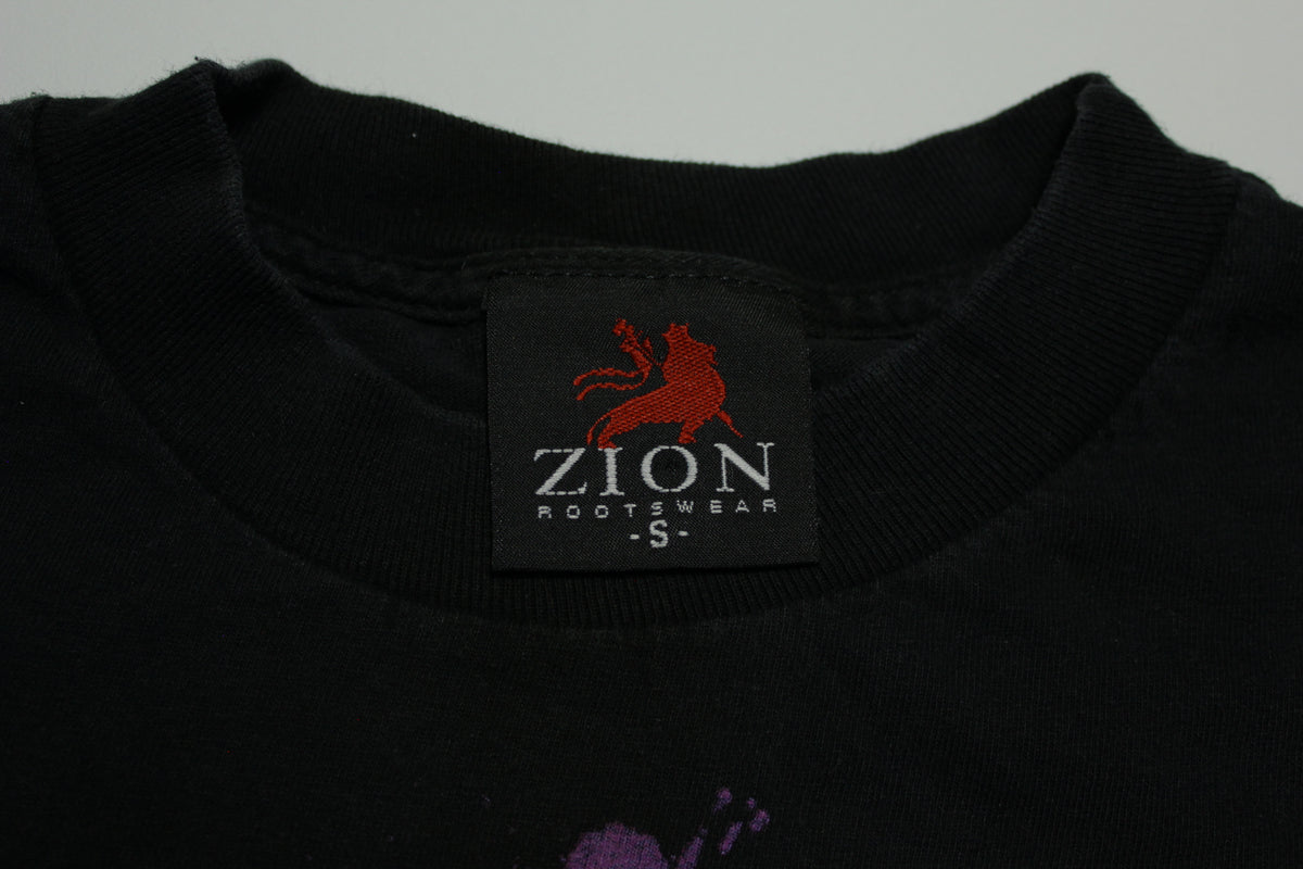 Purple Haze Jimi Hendrix Y2K Black Authentic Zion Rootswear Band T-Shirt
