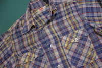 Levis 70's Red Tag Plaid Squared Pocket Vintage Long Sleeve Button Up Shirt
