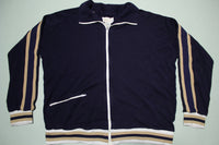 Oshmans Sportswear Vintage 80's Striped Zip Up Track & Field Jacket