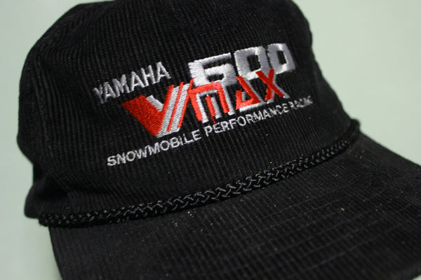 Yamaha 600 VMax Vintage 90's Corduroy Snowmobile Trucker Snapback Adjustable Hat