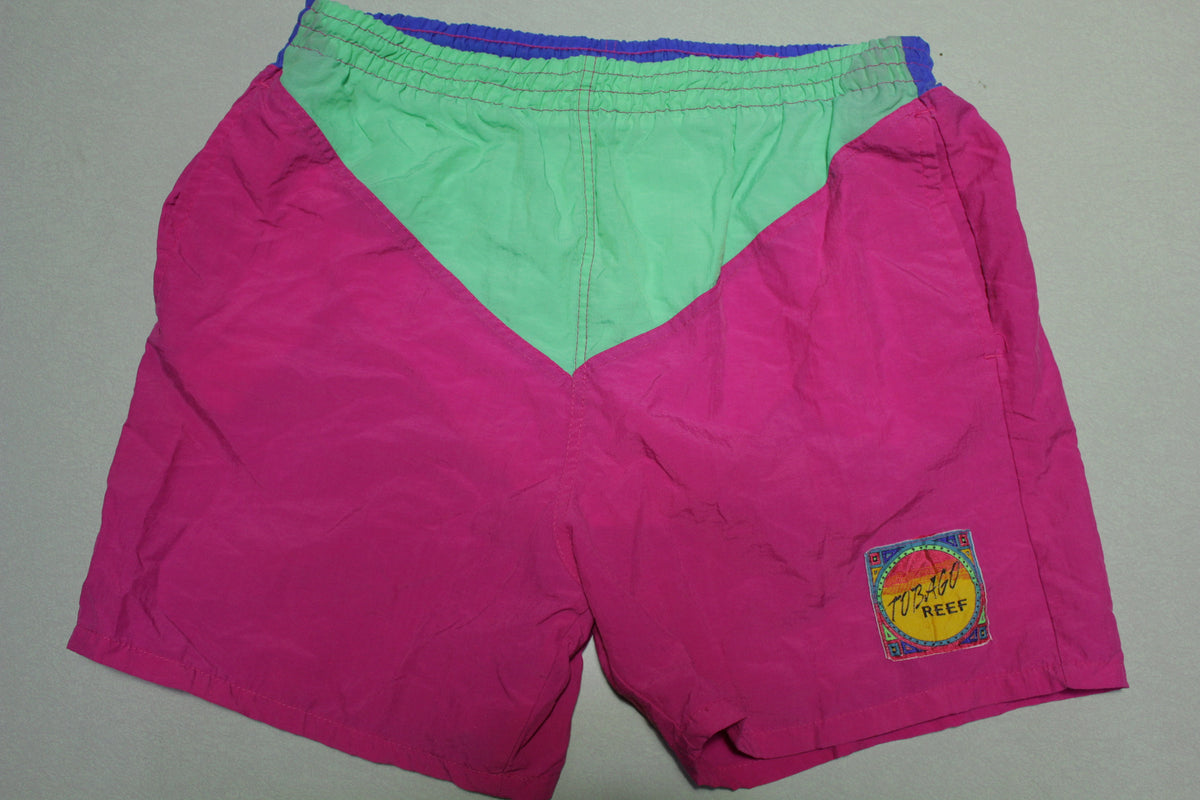 Surf Gear Vintage Tobago Reef 80's Pockets Old Label Original Shorts