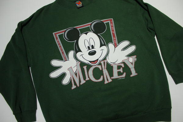 Mickey Unlimited Jerry Leigh Vintage 90's Big Face Crewneck Disney Sweatshirt Made in USA