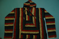 Bob Marley Jamaican Rastafarian Drug Rug Poncho Hoodie Baja Sweater Vintage