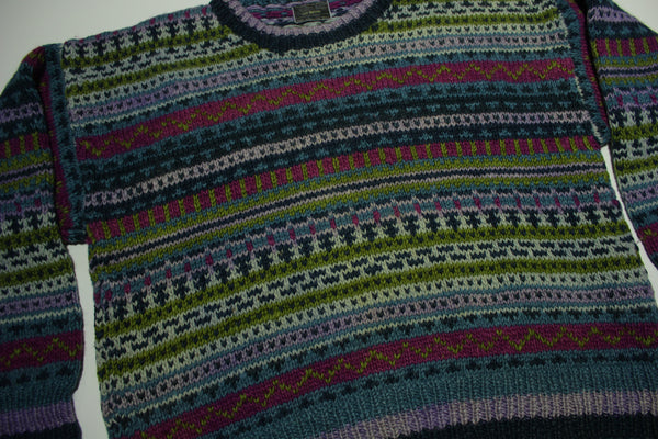 Lost Horizons Vintage Nepal Handmade Himalayan 100% Wool Knit Sweater