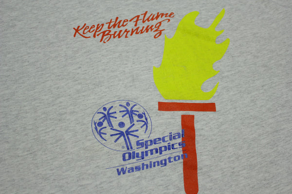 Special Olympics Keep The Flame Burning Vintage 90's Hanes T-Shirt