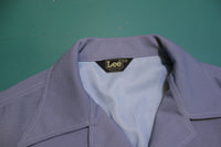 Lee Made IN USA 1970's Vintage Disco Baby Blue 4 Pocket Shirt Jacket Blazer