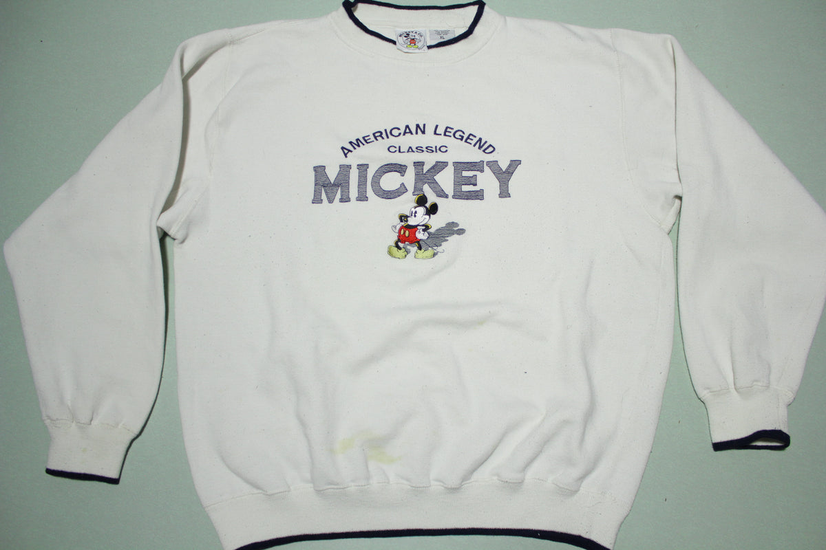 Mickey Mouse American Legend Classic Vintage Embroidered 90's Crewneck Sweatshirt