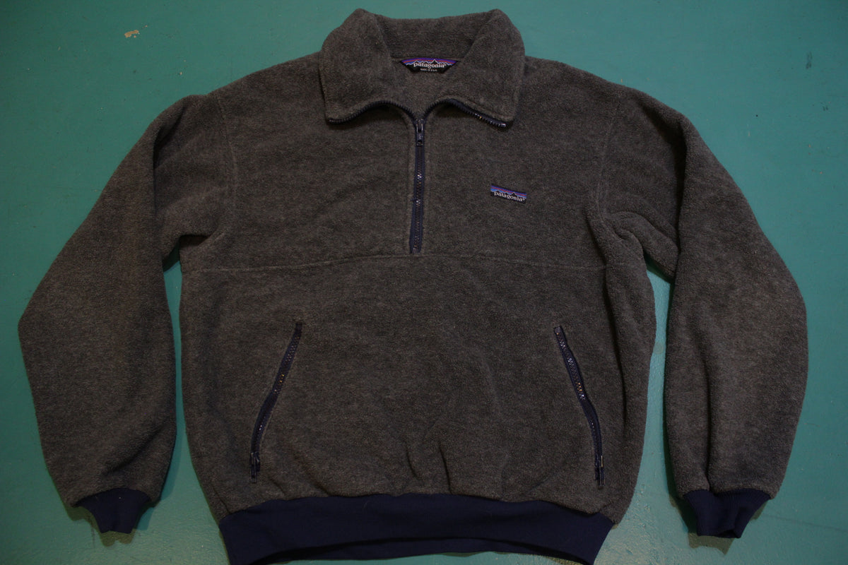 Patagonia Vintage 80's Chouinard Pile Fleece USA Zip Pullover Sweatshirt Jacket