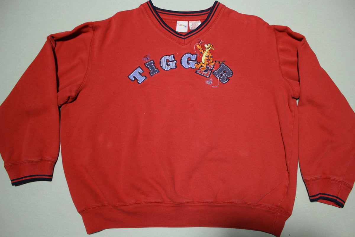 Tigger Disney Pooh Embroidered Sewn Patch Vintage 90's Crewneck Sweatshirt