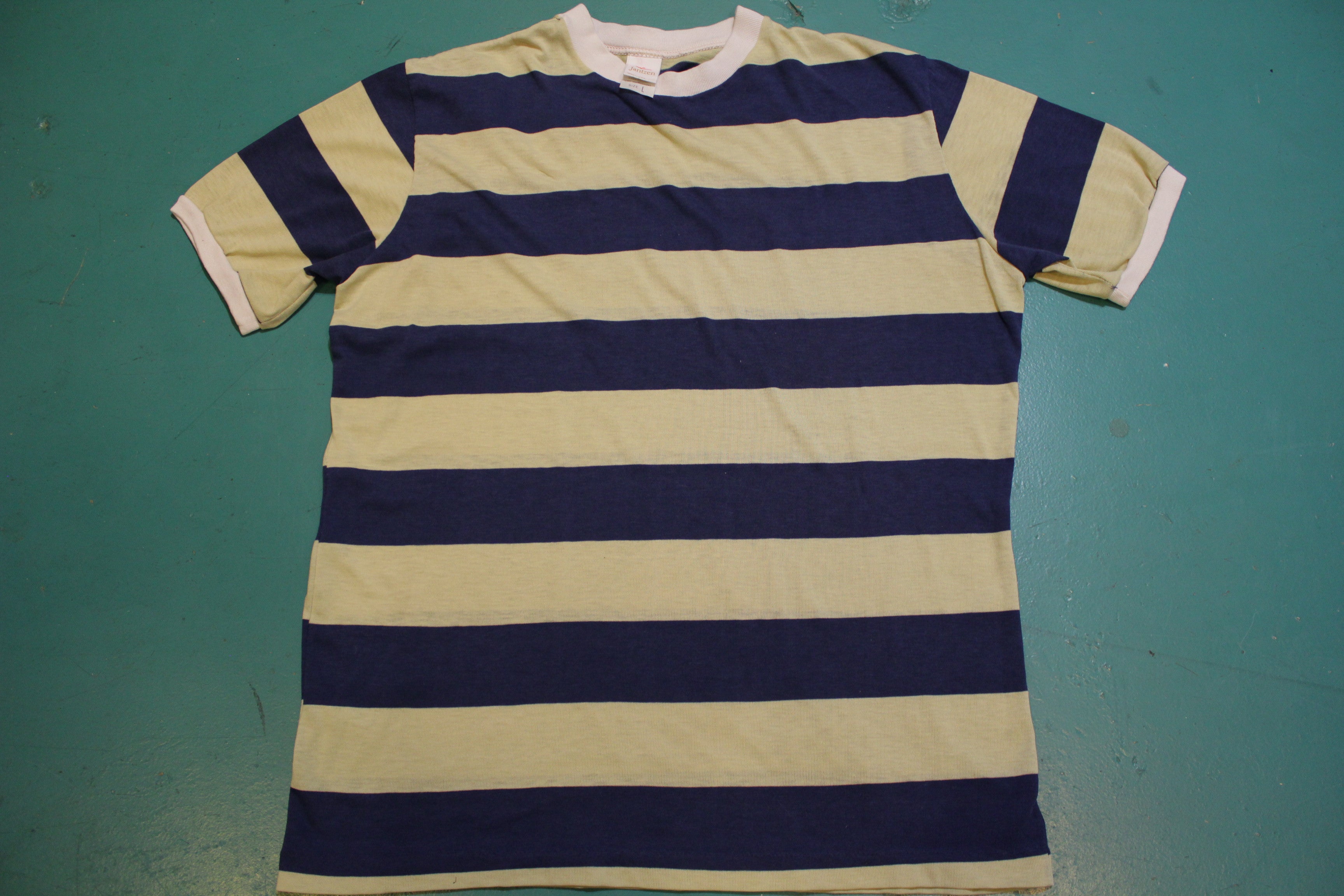 Jantzen Made In USA Vintage 70's Striped Mod T-Shirt – thefuzzyfelt