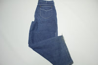 International UK Vintage 80's Custom Short Capri Style Wide Leg Blue Jeans