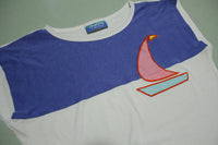 Coral Bay Beall's Vintage 80's Sailboat Color Block Women's Sleeveless T-Shirt