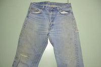 Levis Button Fly 501xx Vintage 80's 90's Distressed Grunge Punk Denim Jeans