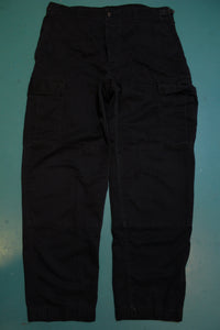 Combat Trousers Black Cargo Vintage 1984 80's Military Pants