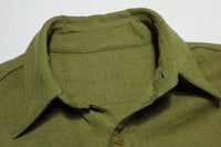 US ARMY WW2 M37 Wool Vintage 1940's Field Service Military Shirt With Brown Buttons