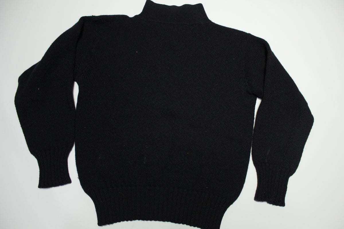 U.S. Navy 1962 Vintage 100% Wool Military Contract 60's Turtleneck Sweater