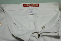 Guess Brite White Made in USA 80's Washed Riveted Denim Jeans