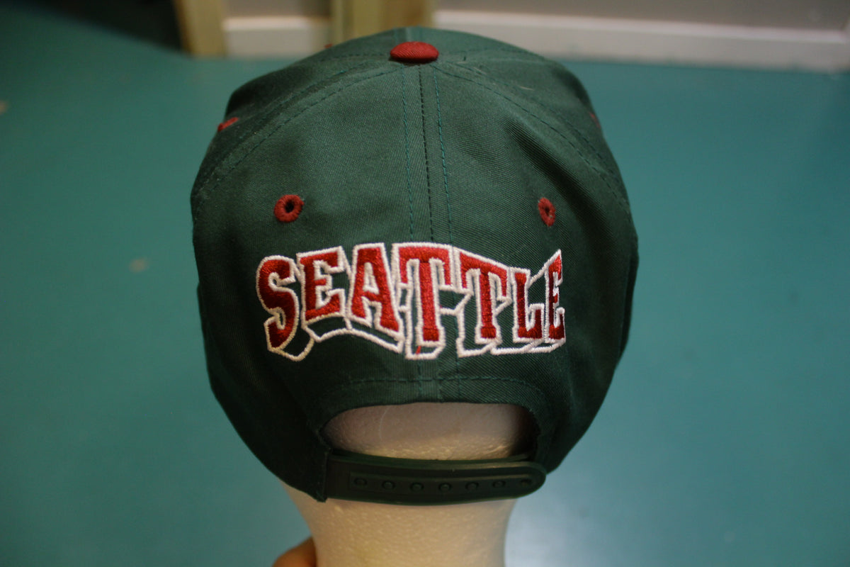 Seattle Sonics Authentic 90's GCC Vintage Snapback Trucker Cap Basketball Hat