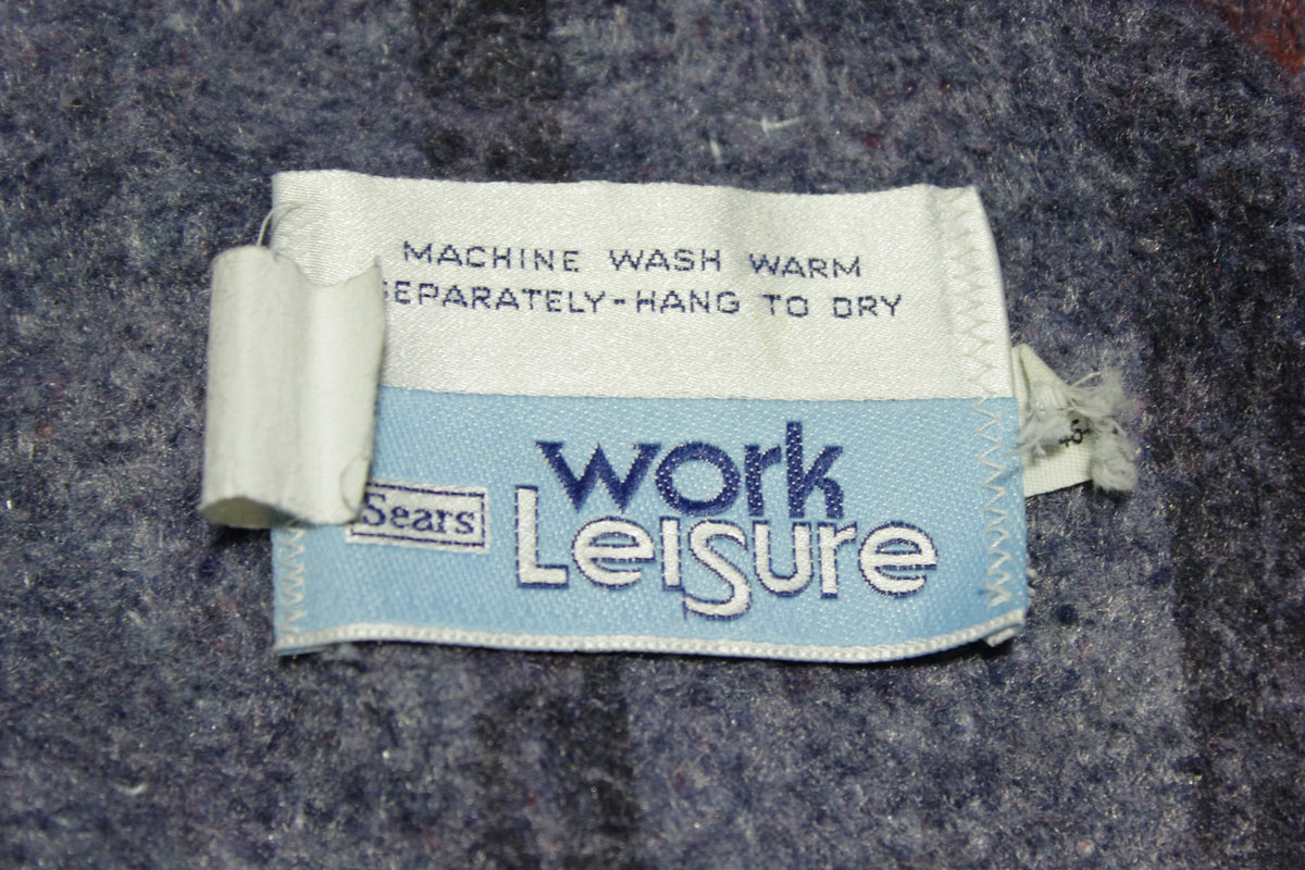 Sears Work Leisure Vintage 70's 80's Blanket Lined Denim Chore Jean Jacket