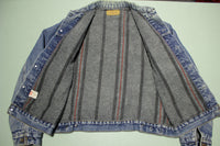 Levis 71506-0316 Vintage 80s 2 Side Pocket Blanket Lined Denim Jean Trucker Jacket