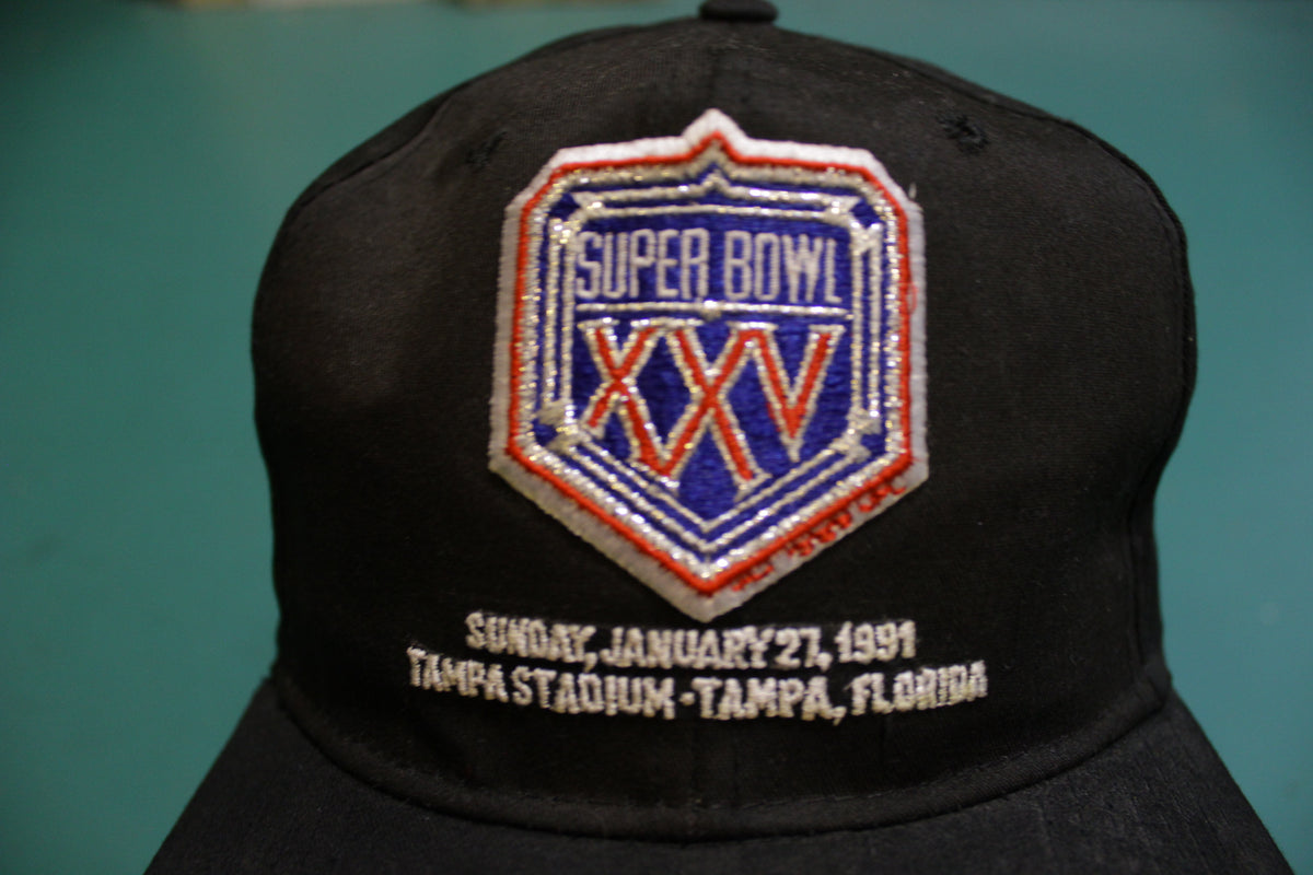 Super Bowl 25 XXV 1991 Vintage Snapback Trucker Cap 90's Tampa Florida Hat