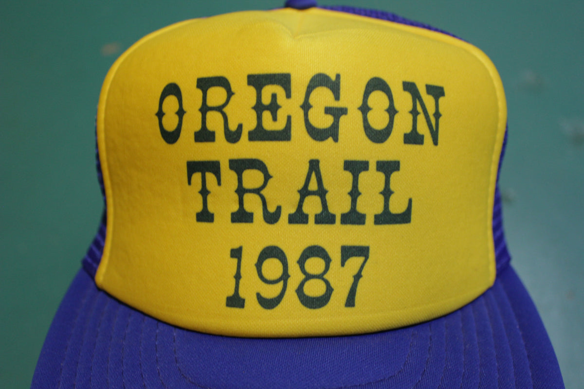 Oregon Trail Original Video Game Vintage Snapback Trucker Cap 80's Computer Hat