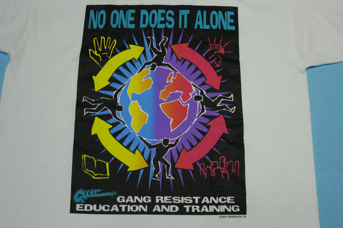 G.R.E.A.T Vintage 90's Gang Resistance Education & Training Big Print FOTL T-Shirt