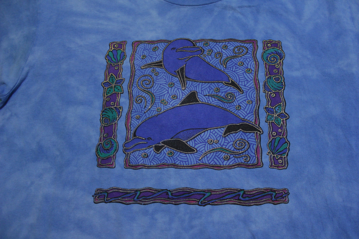 Dolphin King Fish Tie Dye 90's Single Stitch Blue Vintage Oceanic T-Shirt