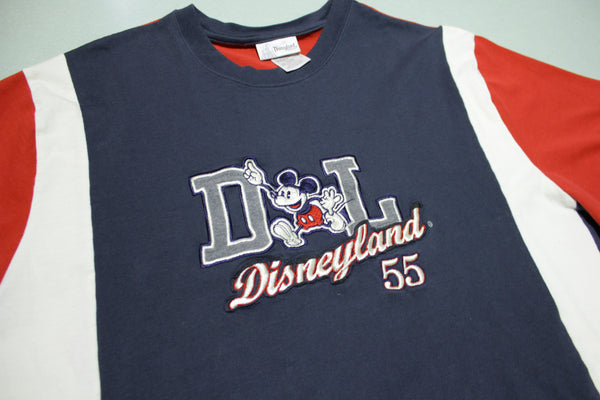 Disneyland DL 55 Mickey Mouse Vintage 90's Embroidered Mickey T-Shirt