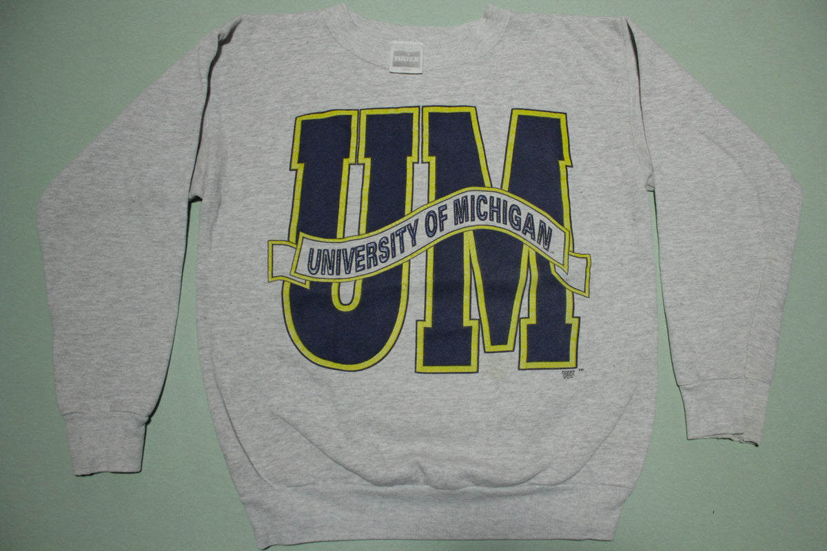University of Michigan Vintage Collegiate Tultex USA Crewneck Sweatshirt