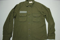 Wool OG Cold Weather Field Button Up Army Military Shirt Dated 1978 70's