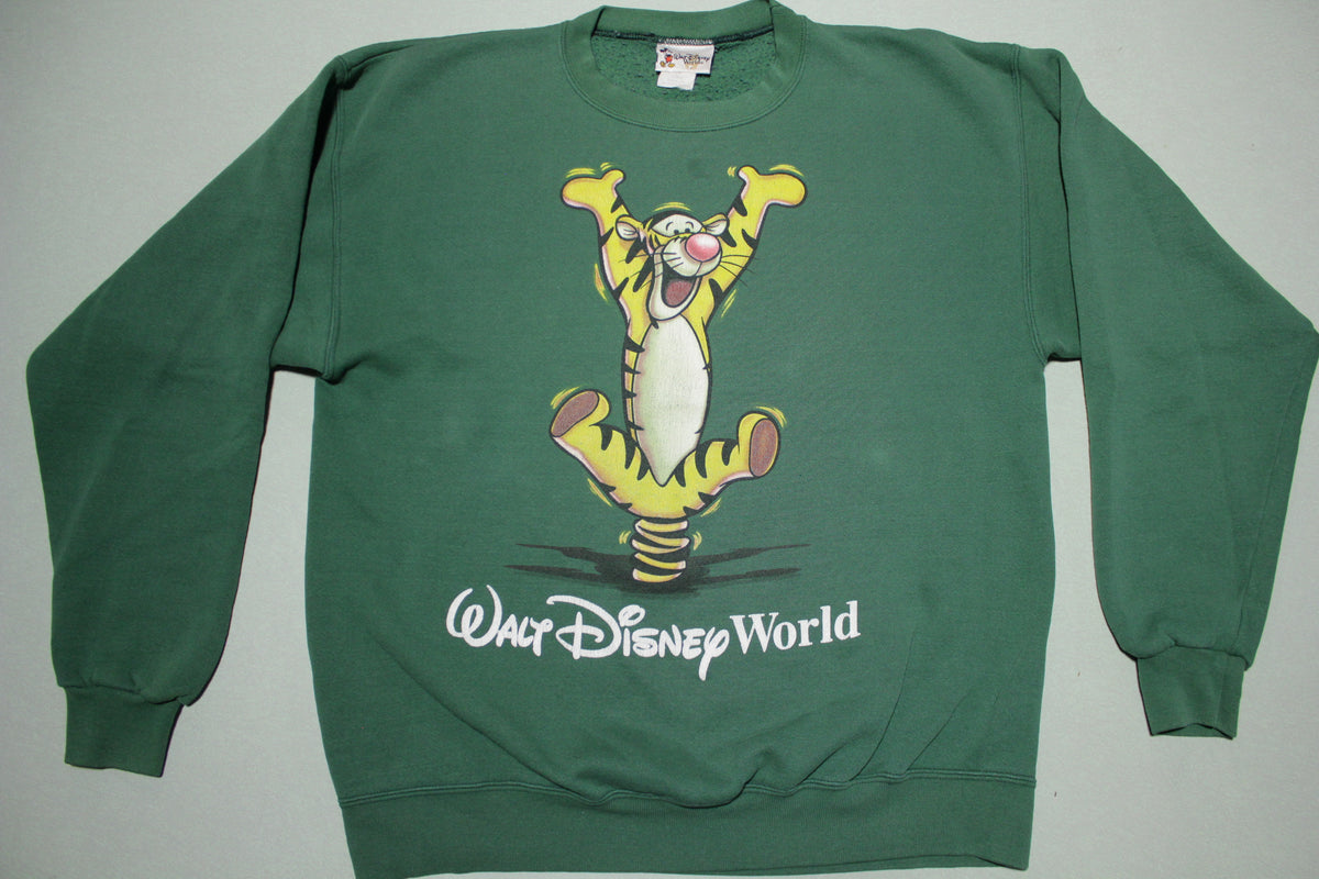 Walt Disney World 90's Vintage Bouncing Tigger Made in USA Crewneck Sweatshirt