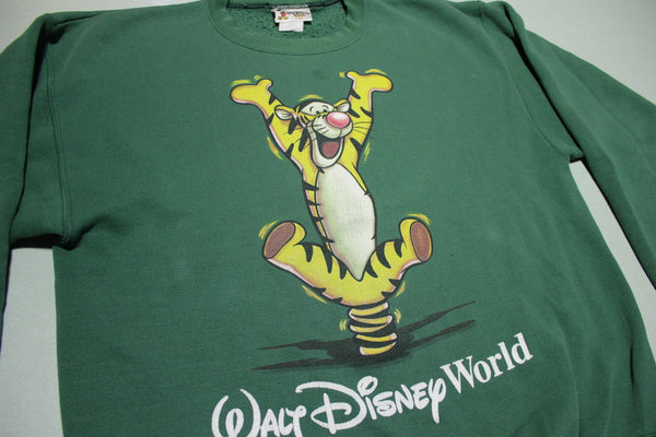 Walt Disney World 90's Vintage Bouncing Tigger Made in USA Crewneck Sweatshirt