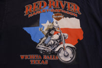 Harley Davidson Hog Live To Ride Made In USA Red River Motorcycle T-Shirt