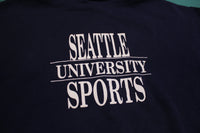Seattle University Sports Made In USA Vintage 90's Russell Hoodie Sweatshirt.